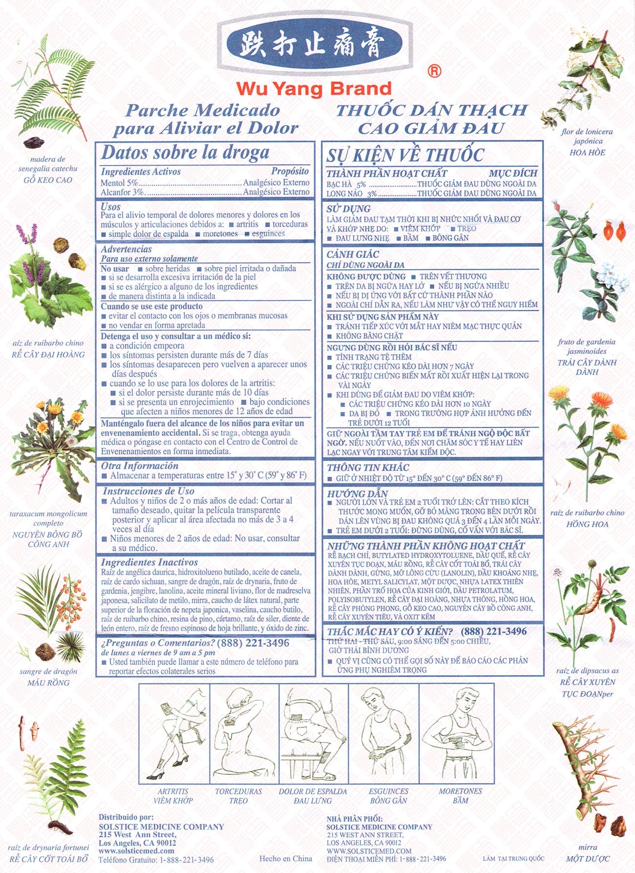 Pain Relieving Medicated Plaster 跌打止痛膏 UPC 049987014266 Indochina Ginseng 印支参茸