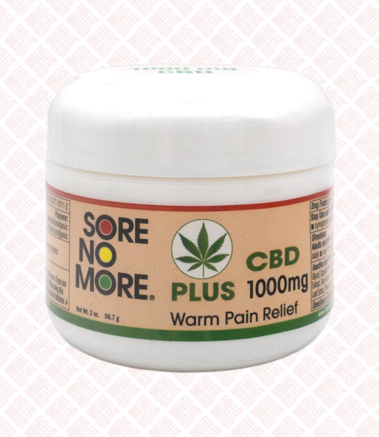 Sore No More Plus CBD 美国止痛膏大麻二酚 UPC 763669031005 Indochina Ginseng 印支参茸
