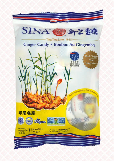 Sina Brand Ginger Candy 新亚牌姜糖 UPC 011747615808 Indochina Ginseng 印支参茸